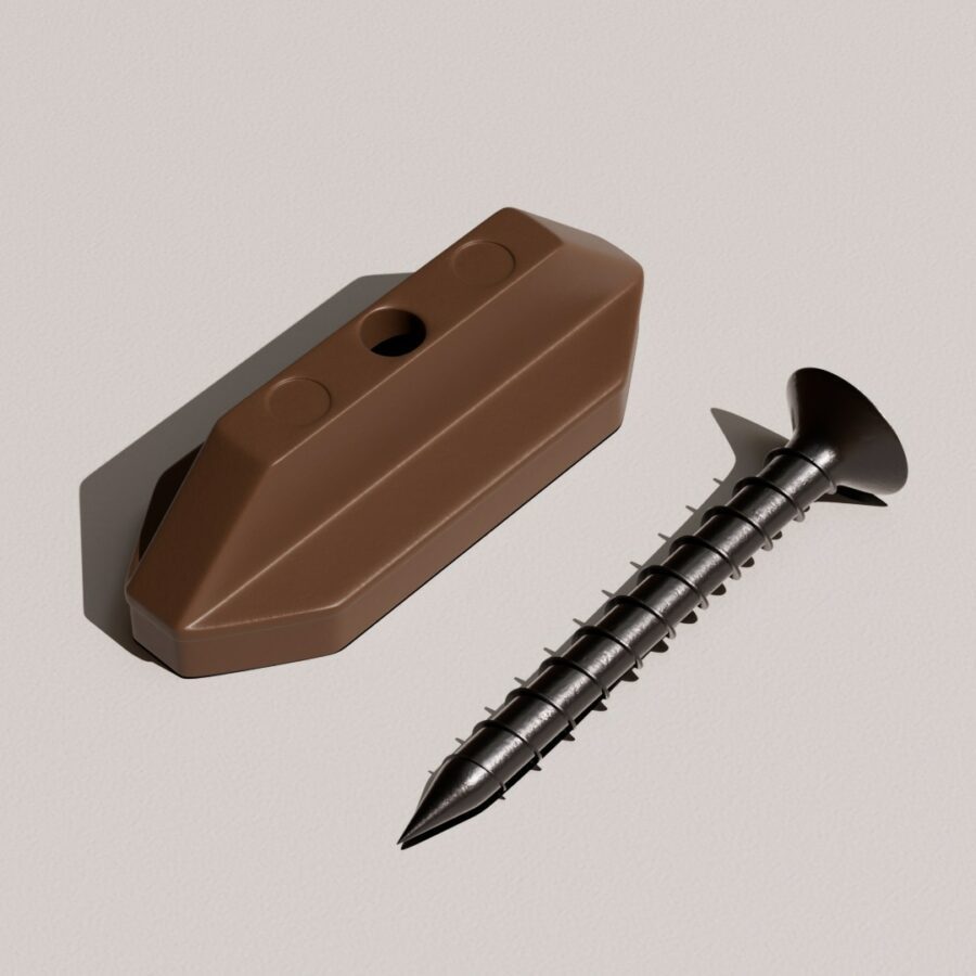 Screw and Bracket - brown