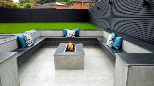 Transform your outdoor living space now! 😊

Get in touch or order online! 

This amazing work is by @i.rlandscapeanddesign 😍 using our premium Dual Dek range for the cosy seating area and our Black Castellated Cladding for the surrounding fence walls. 

#gardendesign #homedecor #landscaping #garden #compositedecking #compositecladding #slattedwood #wallpanneling #slattedwall #hrcomposites #exteriordesign